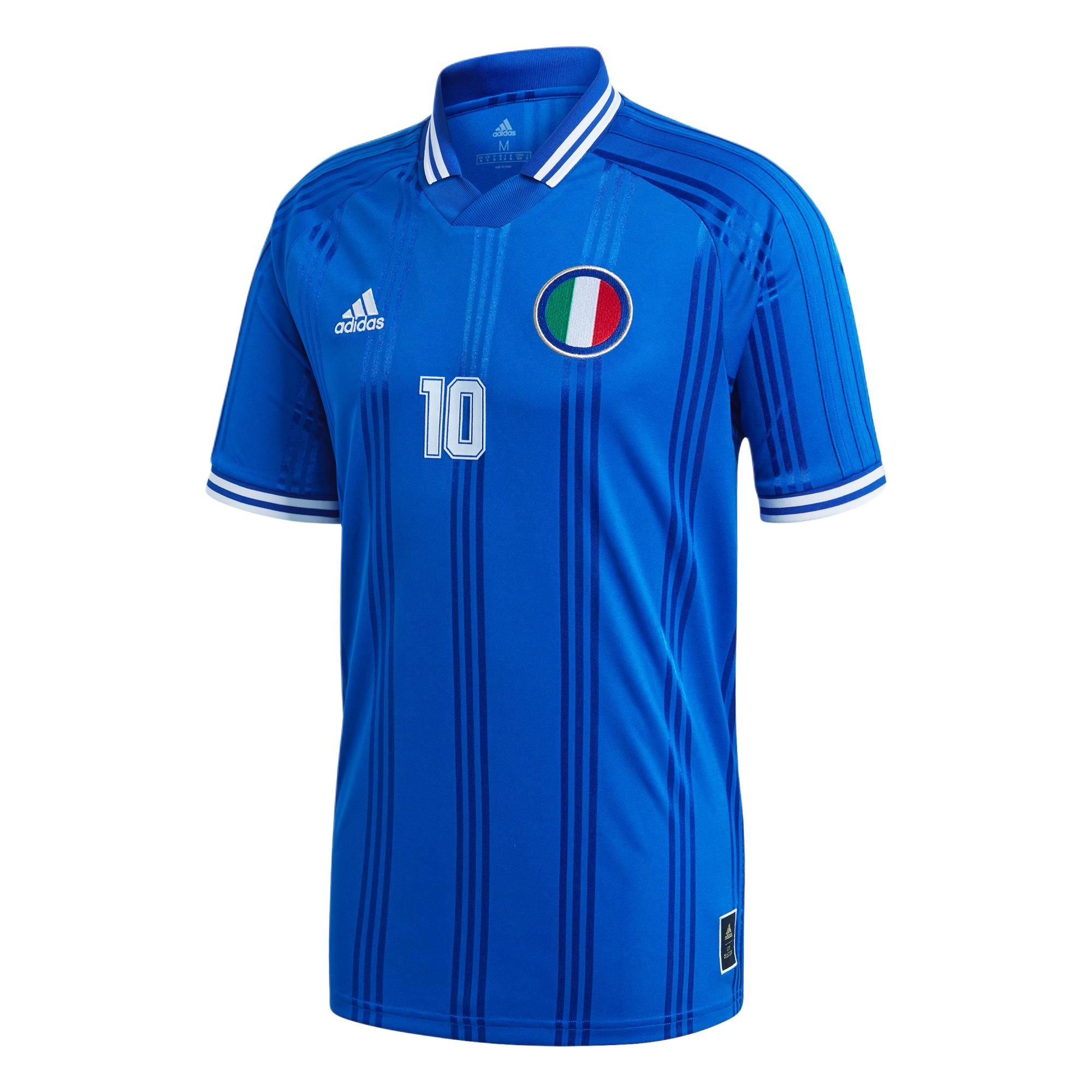 

Adidas Italy City Pack Rome Soft Comfortable Skin-Friendly Short Sleeve Football Shirt Men Tops Blue FK3560 XL