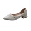 Pearl Bow Pointed Soft Sole Ladyshoes Single Shoes Women's Spring and Summer New Versatile Light Mouth Gentle Shoes