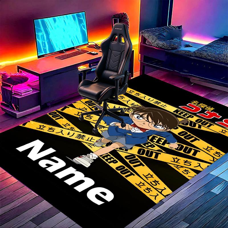 Custom Name Personalized Anime Print Carpet, Versatile Home Decor Rug, for Playroom, Apartment, Balcony, Entryway, Hallway Gift