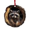 New Forest Animal Pattern Acrylic Ornaments -  Animal Christmas Tree Decorations - 2D Flat Christmas Hangings