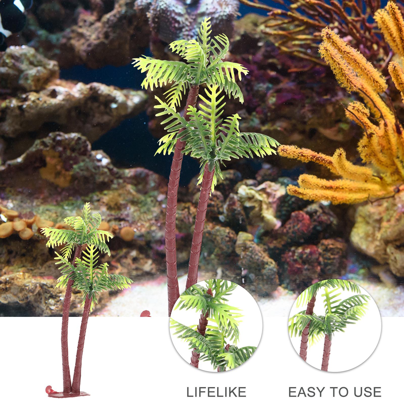 Пластиковая мини-пальма для DIY террариума, сказочного сада, микроландшафтного декора, архитектурные деревья, масштабные пальмы 12.6X12.6X8.6CM