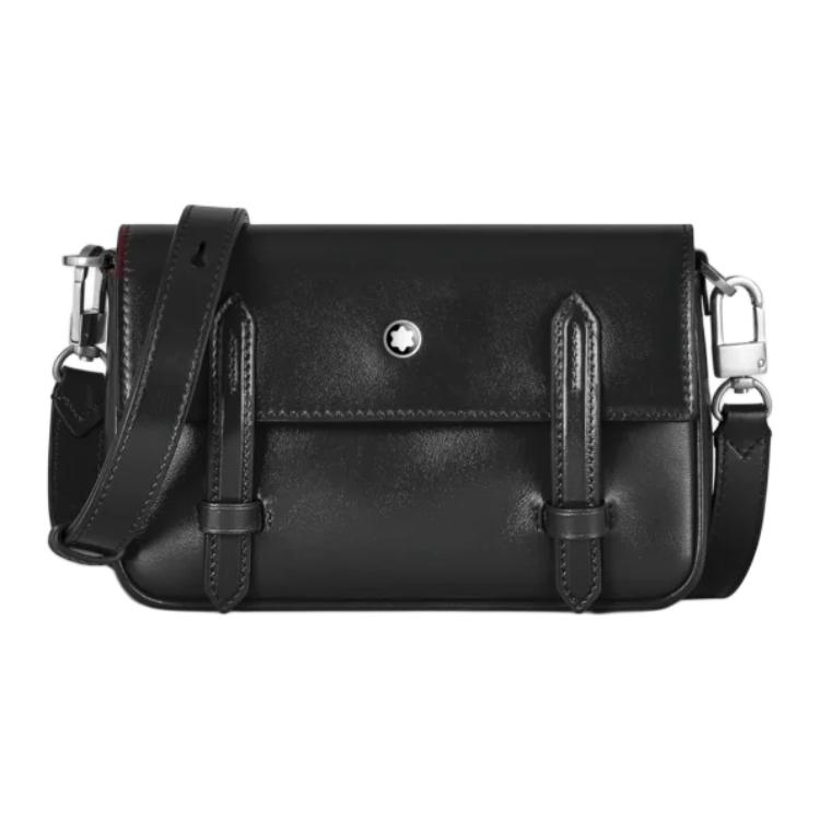 

Montblanc Meisterstück Hexagonal White Star Logo Detachable Leather Shoulder Strap Calfskin Messenger Bag Mini Men Bags Black 198785 Basic Set (Bag+Dust Bag)