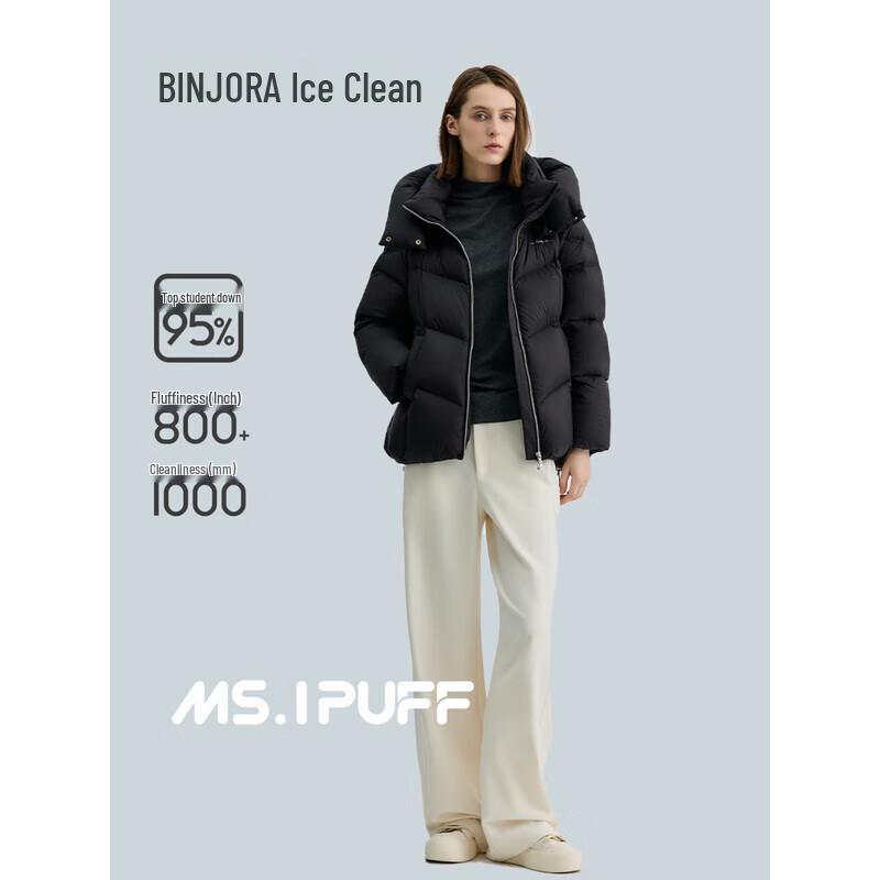 Women's Short Detachable Hood Puffer Down Jacket