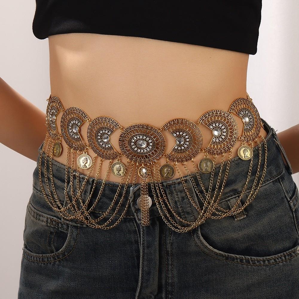 Waist Style Bohemian Chain With Alloy Embellishments And Tassels For Festival