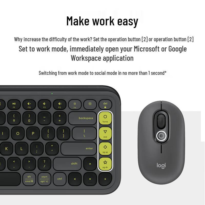 Logitech POP ICON COMBO Wireless Bluetooth Keyboard and Mouse Combo