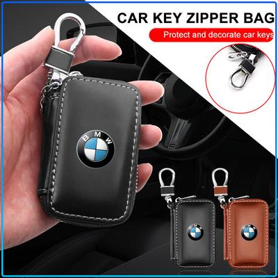 1 Pezzo Emblema in Pelle Custodia Chiavi Auto Portachiavi Cerniera Custodia Chiavi Borsa Per M Performance Serie 1 3 5 7 M3 M4 M5 M6 X1 X3 X5 X6 X7 E30 E34 E36 E39 E4