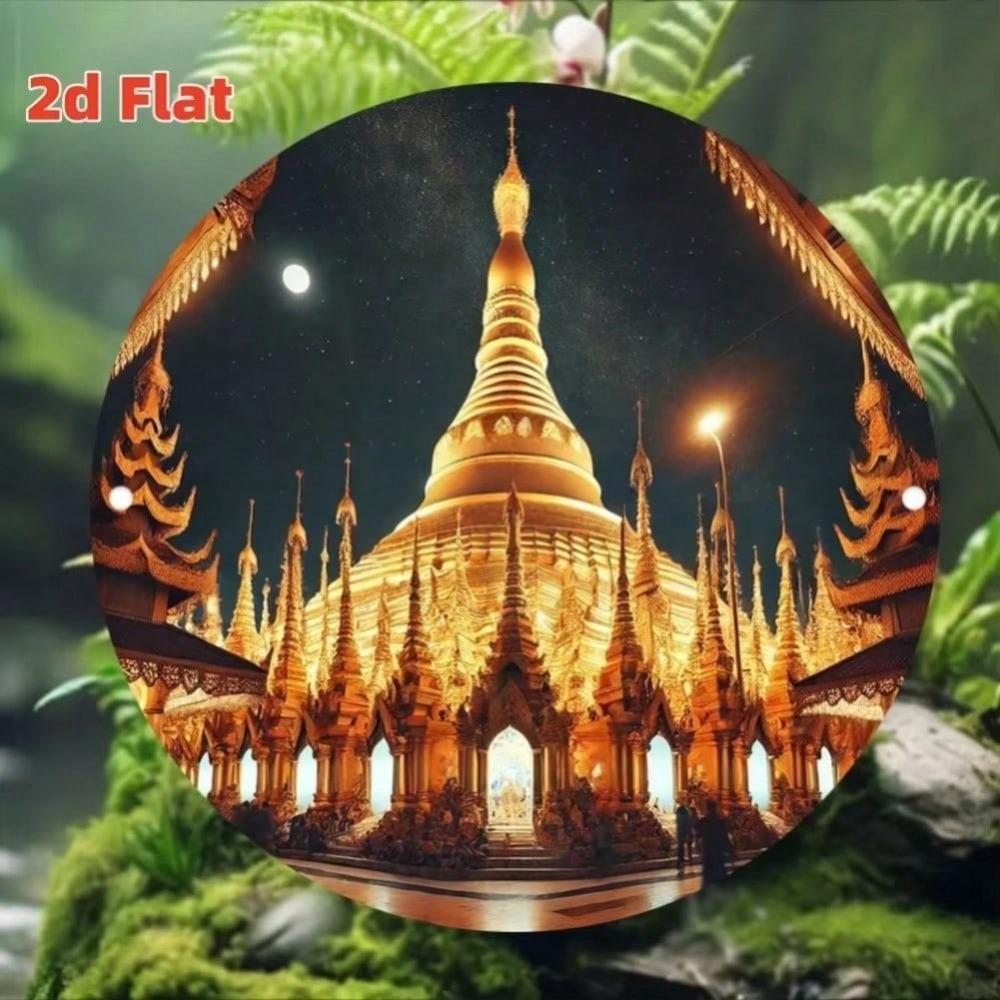 Винтажное Металлическое Настенное Искусство Пагода Шведагон Ночное Звездное Небо Богемский Декор 20x20