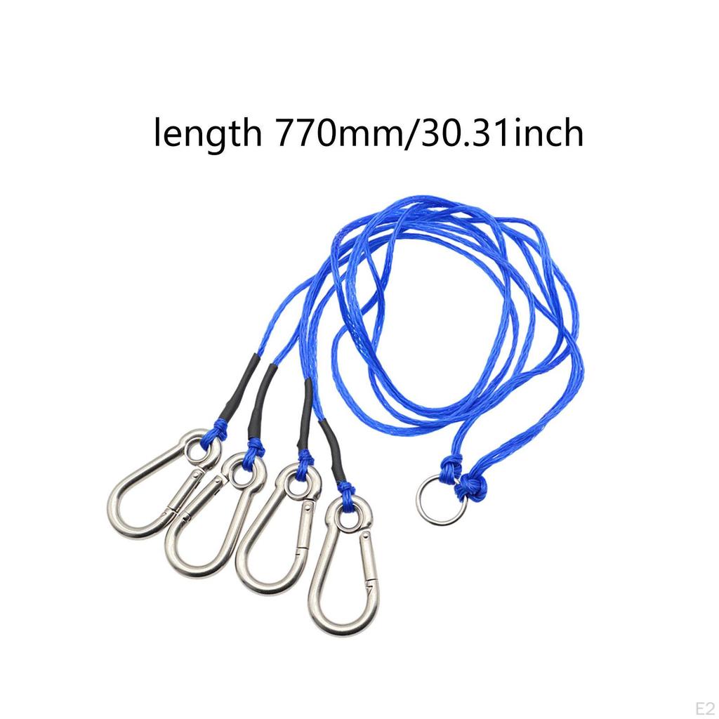 Crab Trap Harness,Crab Pot Harness,Marine Grade,Fishing Stainless Steel with Metal Hooks 4 Arm for