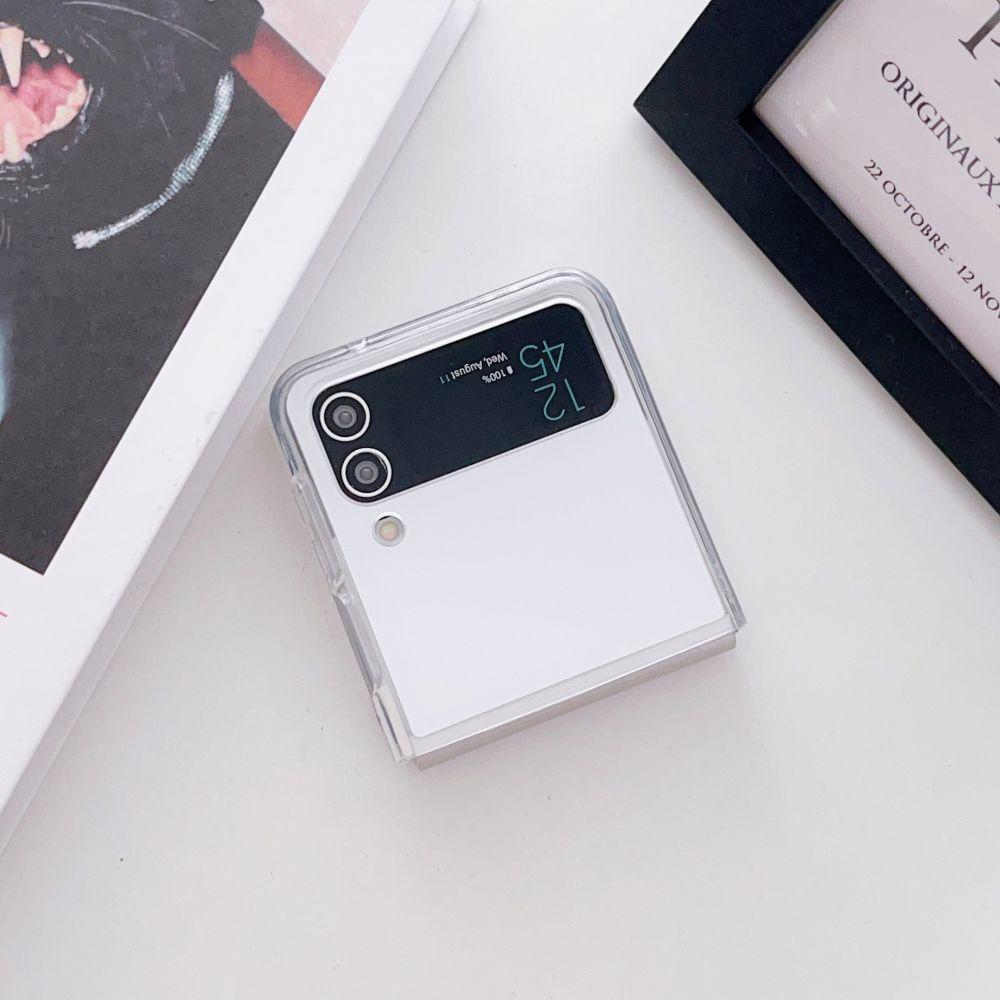 For Samsung Galaxy Z Flip 4 Zflip 3 5g Zflip4 Case Mirror Silicone Folding Shockproof Protection Hard Back Cover Accessories