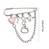 Sweet Pin Clothing Jewelry Sweater Shawl Clip Decorative Chain Pin Alloy Material Clasp Pin Lapel Pin for Daily Party