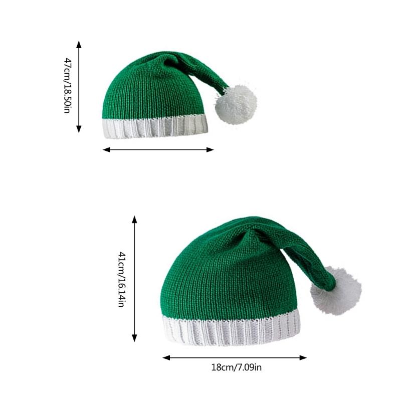 Decoration Adult Children's Hat Personality Accessory Hat Knitted Colorful Christmas Hat Holiday Outfits