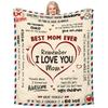 Gifts from Daughter Son for Mother's Day Birthday Mom Gifts Anniversary Unique Gifts for Mom Super Soft Flannel Throw Blankets