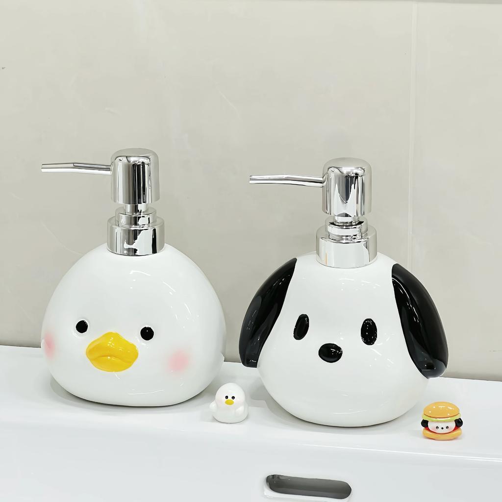 Large Capacity Ceramic Creative Press Type Lotion Bottle Hand Sanitizer Bottle Shower Gel Shampoo Bottle Soap Dispenser