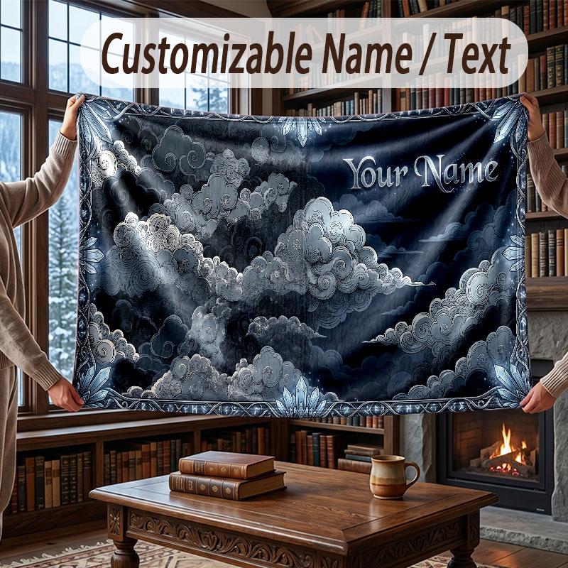 Coperta Morbida e Accogliente a Tema Magia Fantasy con Nome Personalizzato per Divano Letto Casa
