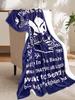 Get Well Soon Throw Blanket Hug Gift for Mom Friend Inspirational Sympathy Healing Blue X Recovery After Surgery Gifts