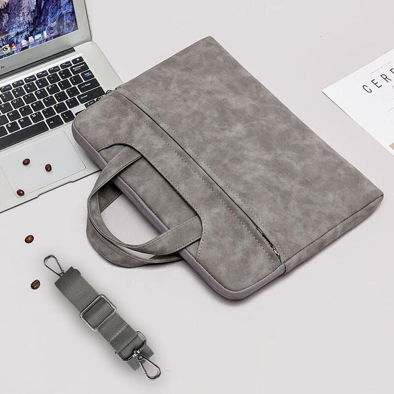 Minimalist PU Leather Laptop Handbag 13-15 inch
