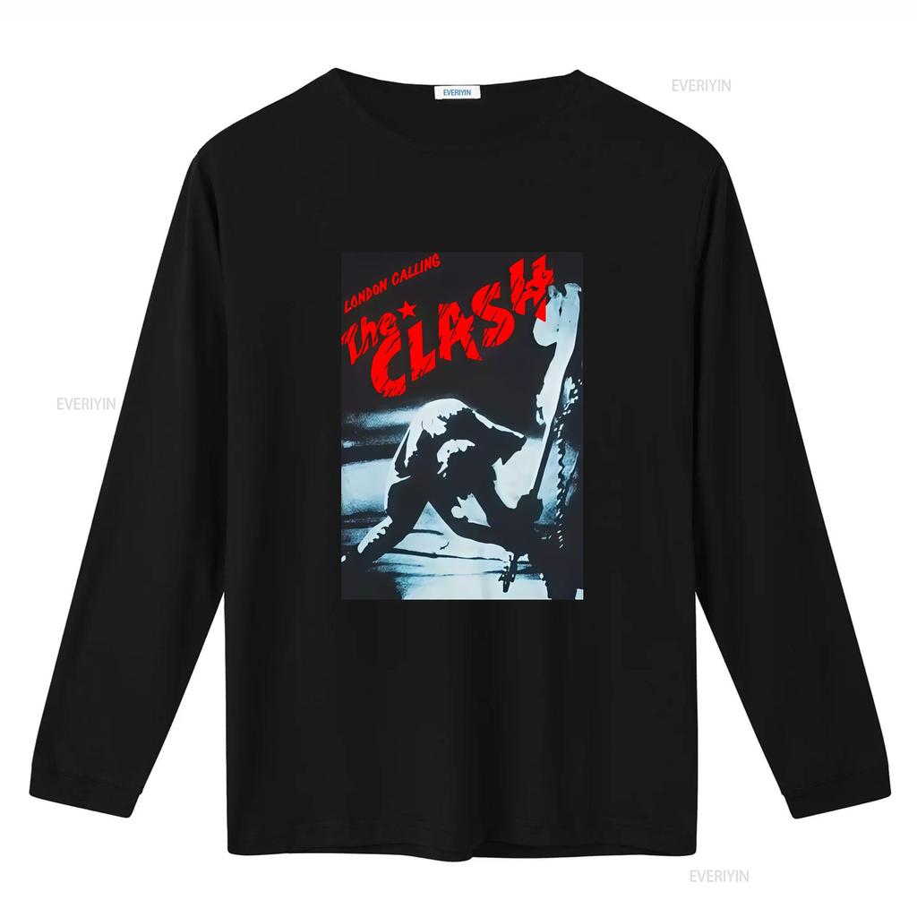 The Clash London Calling Heavy Metal Hudební Kapela Rock Punk XL Tričko vintage Vypraný grafický Potisk Měkký Všestranný Mírně pánský