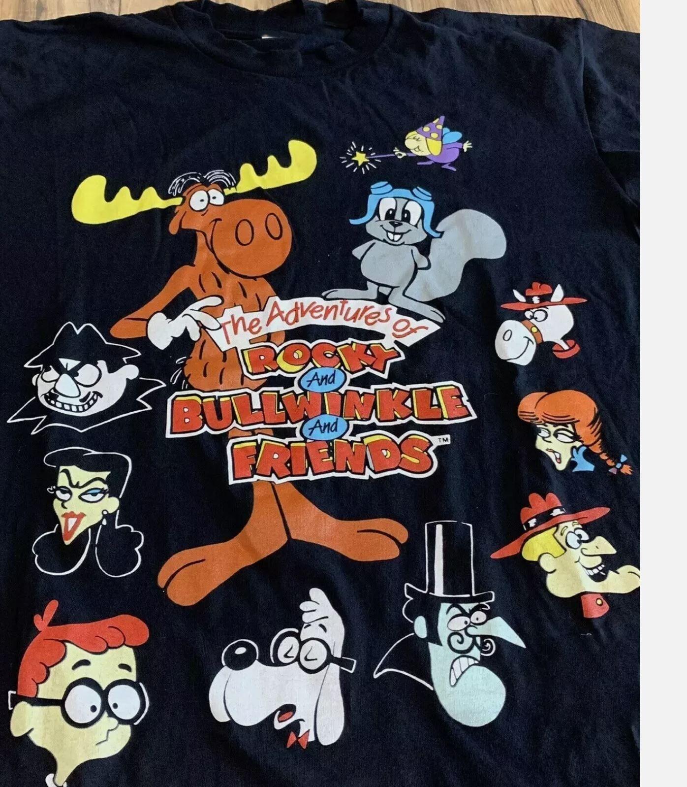he Adventures Of Rocky & Bullwinkle Friends T-Shirt XL