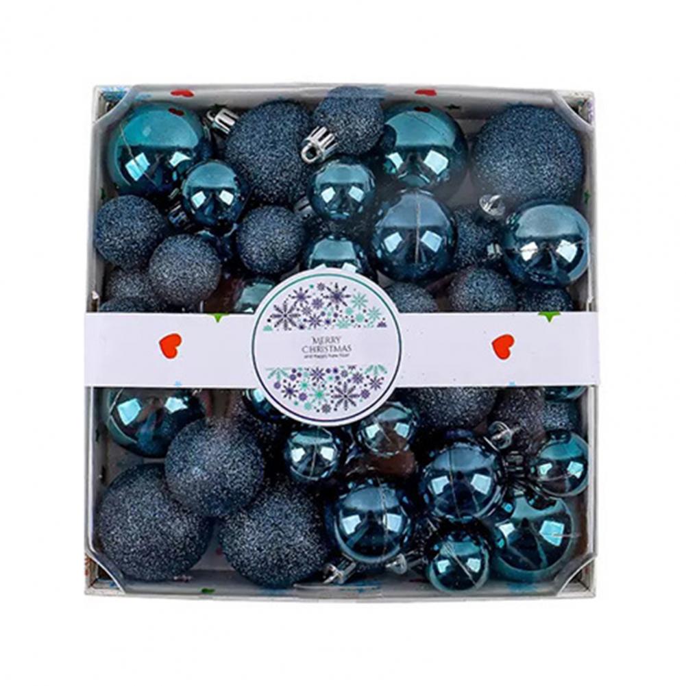 Блестящие рождественские шары Праздничные подвесные украшения Небьющиеся рождественские шары Набор украшений для украшения елки 44 шт.