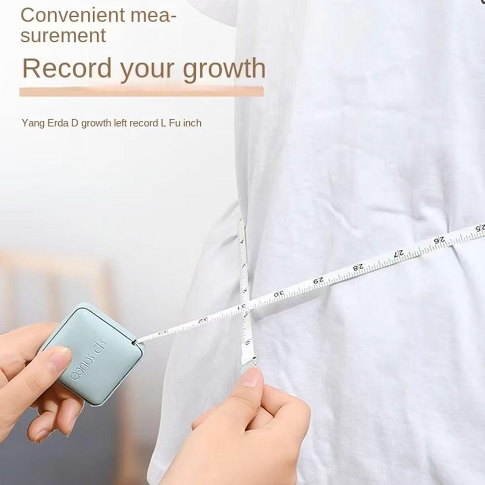NEW PU Square Tape Measure Body Measuring Tools Mini Push Button Measuring Tape Multifunctional Retractable Tape