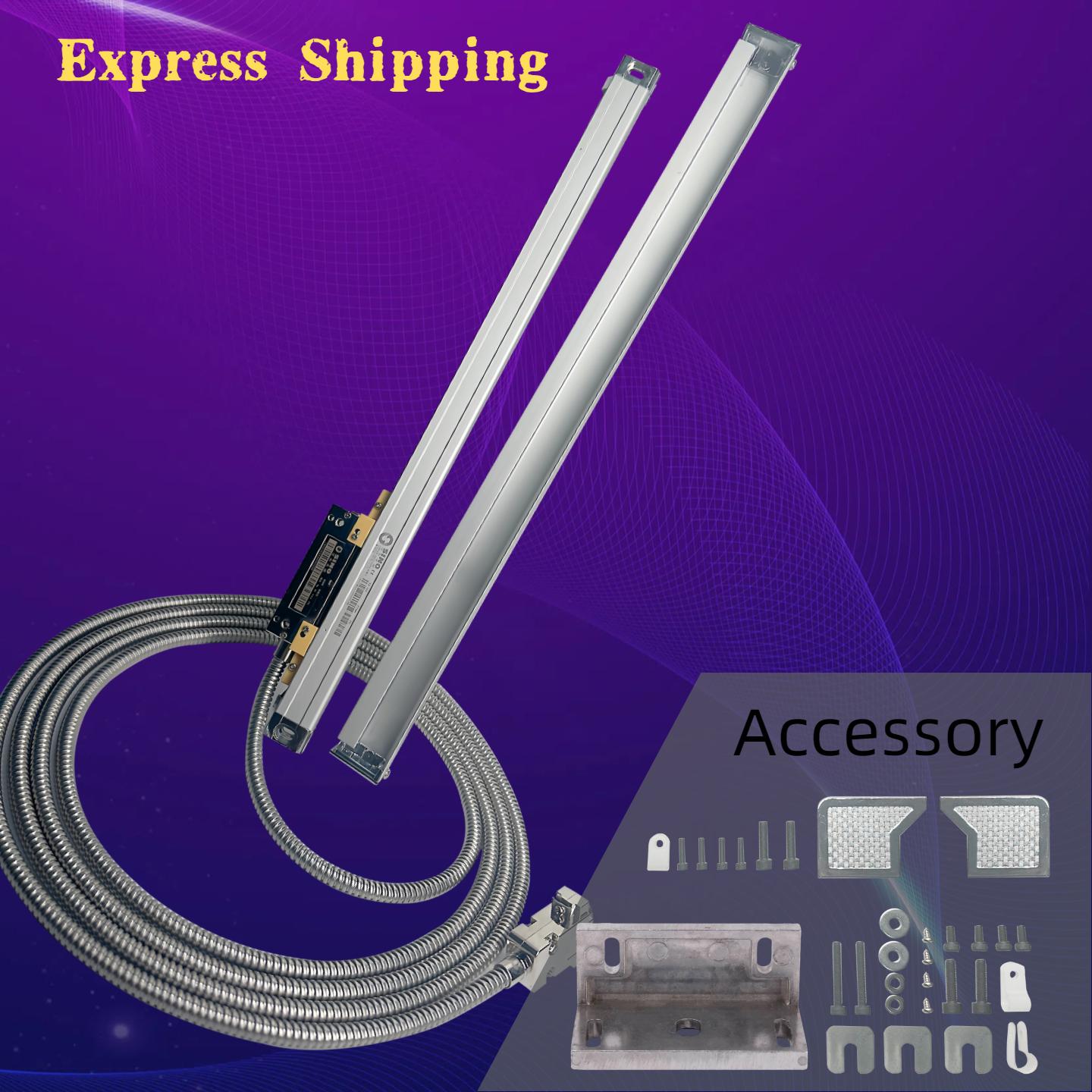 Sino KA-500 Тонкая линейная стеклянная шкала 5 мкм TTL Цифровой DRO Шкала с сеткой Тонкая Маленькая 70-470 мм для Прецизионного Измерения 0.005mm--70mm