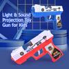Kids Police Toy Gun Safe Non-Firing Pistol Cool Sound Effects Flashing Lights Projection Fun Pretend Play for Toddlers