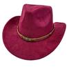 Western Cowboy Hat Women Woolen British Suede Belt Peach Heart Top Hat Felt Hat