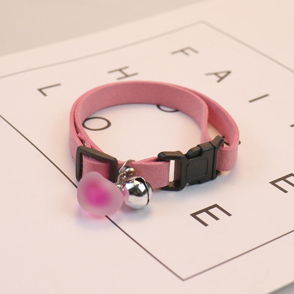

Улучшенный отрывной кошачий ошейник с колокольчиком – Безопасная регулируемая пряжка, Легкий для кошек-девочек/мальчиков и щенков, Китайский розовый