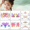Sparkling Floral Tiara: Non-toxic, Waterproof, Sweatproof Forehead Stickers for Kids - Ancient Hanfu Style