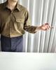 Ttella Deep Olive Cotton One Pocket Shirt