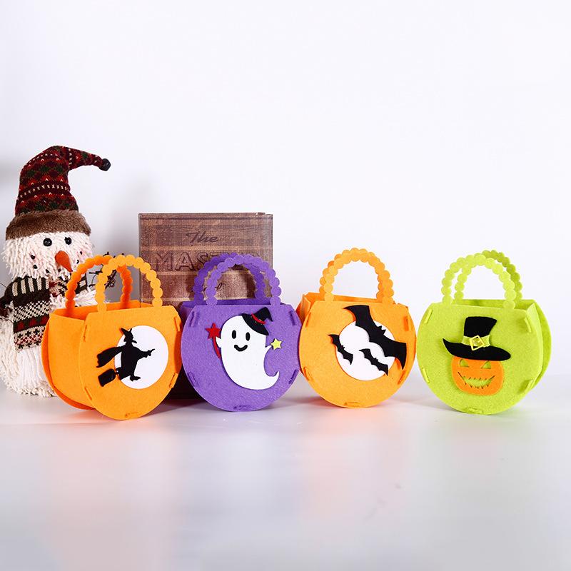 Children'S Diy Handmade Gift Bags, Halloween Pumpkin Bags, Candy Bags, Non-Woven Tote Bags, Gift Bags