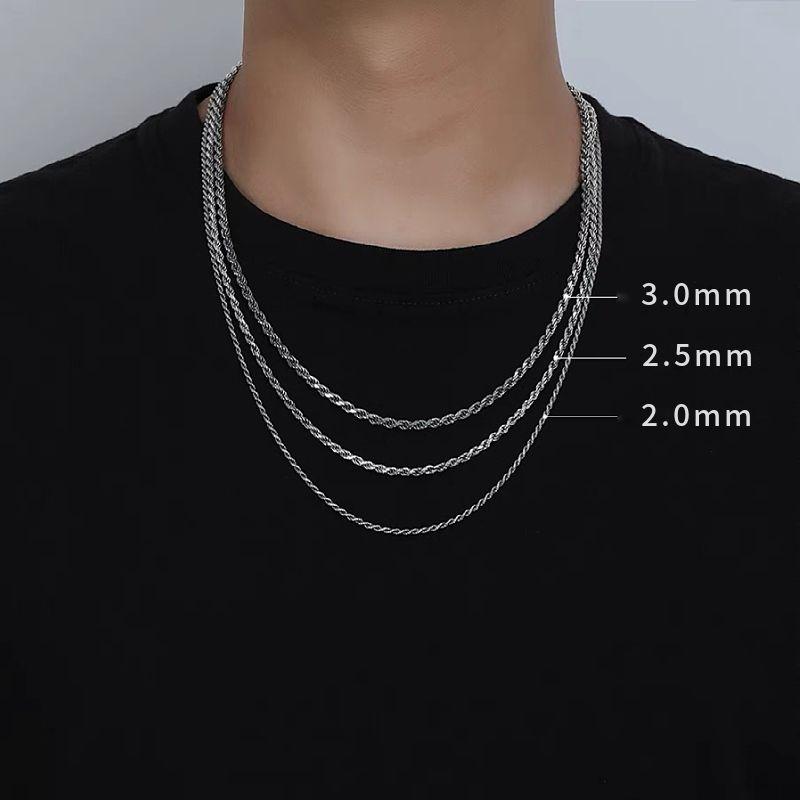 

Колье из пеньковой веревки Мужское Минималистичное Винтажное Тайское Серебро Пеньковые Цветы Цепочка Женская Цепочка для Ключицы Ювелирные Изделия Легче всего для Сочетания Витое Чистое Колье 2mm 45cm