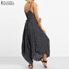 Tuta Lunga Nera Lussuosa da Donna Tuta Sexy Senza Spalline Casual a Righe Larga