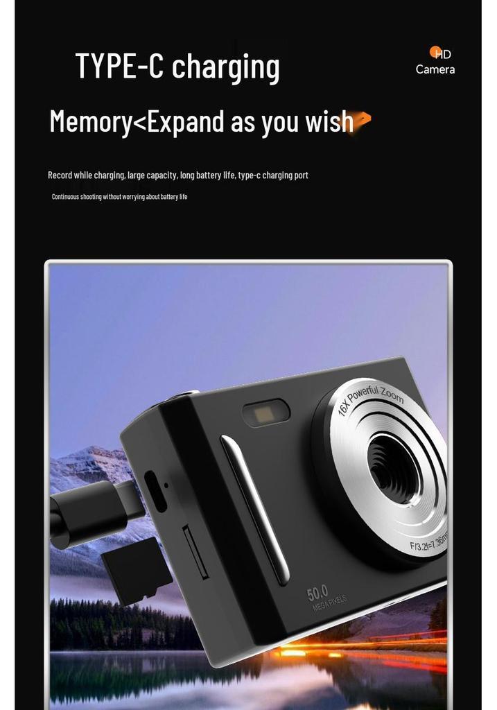 M26 Campus 5K HD Portable Student Camera - Children's Day Gift