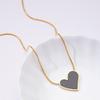 Collier en Acier Titane Amour - Polyvalent pour Femmes, Haut de Gamme, Printemps-Été, Luxe, Petite Échelle, Simple Chaîne de Collier