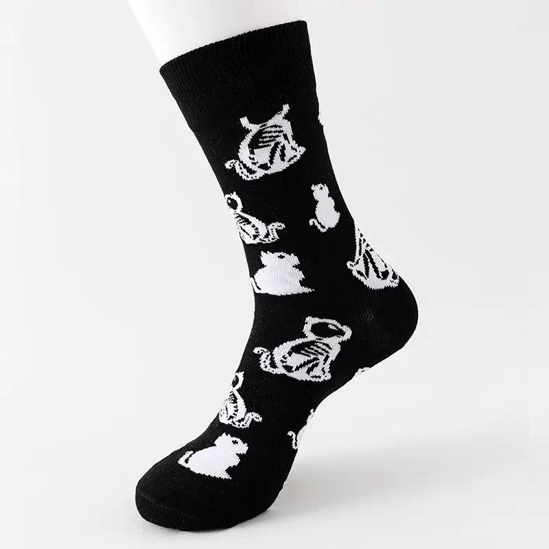 Ladies Fall and Winter Trend Funny Pumpkin Halloween Tube Socks