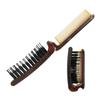 Folding Hair Brush Bristle Brush for Hair Shine and Smoothing Detangling Travel Portable