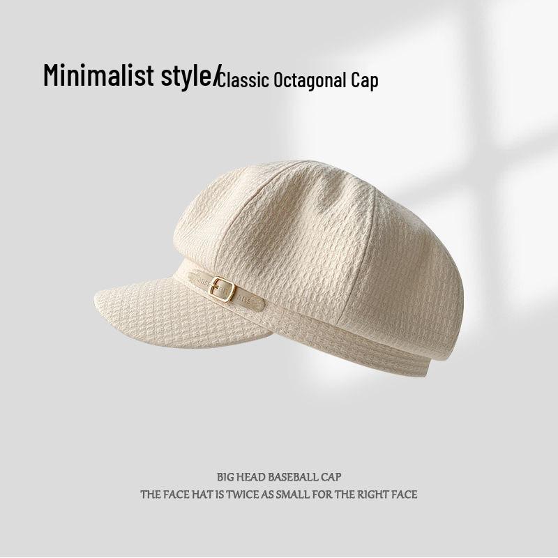 Korean Style Women's Autumn/Winter Beret: Face-Slimming Retro Newsboy Cap.