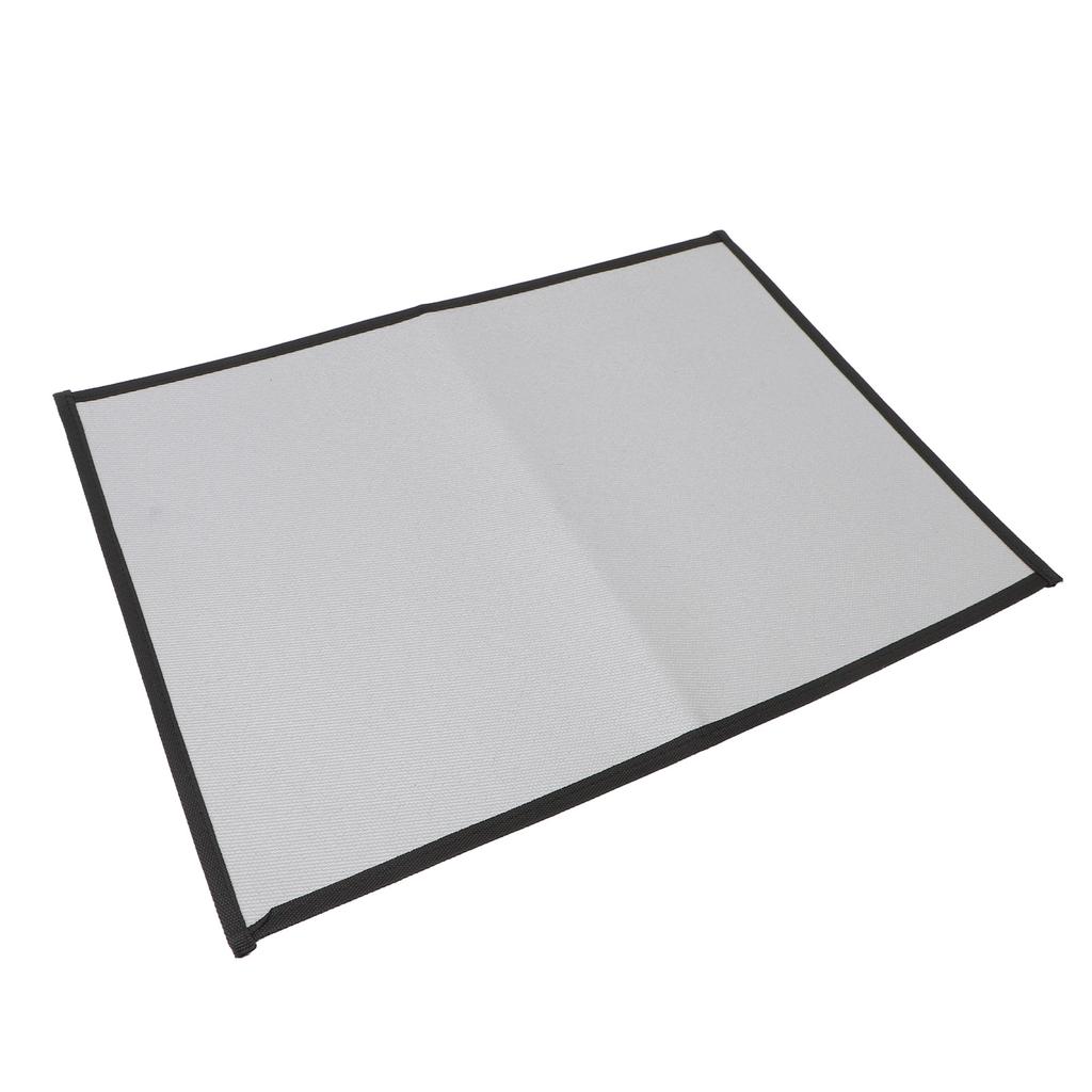 Fireproof Grill Pad Fiberglass Cloth Heat Resistant Foldable Square Fire Pit Mat for Patios Yards Gray L 105x60cm