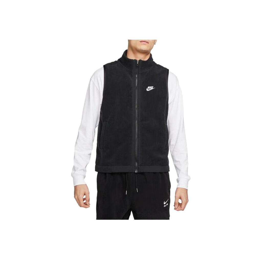 Nike Solid Color Stand Collar Zip Vest Men Vest Black DQ4898-010