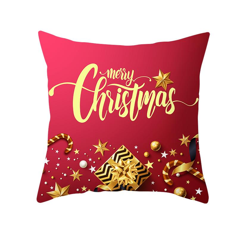 Red Series Christmas Pillow Covers for Home Use, Peach Skin Pillow Covers, Sofa Cushion Covers