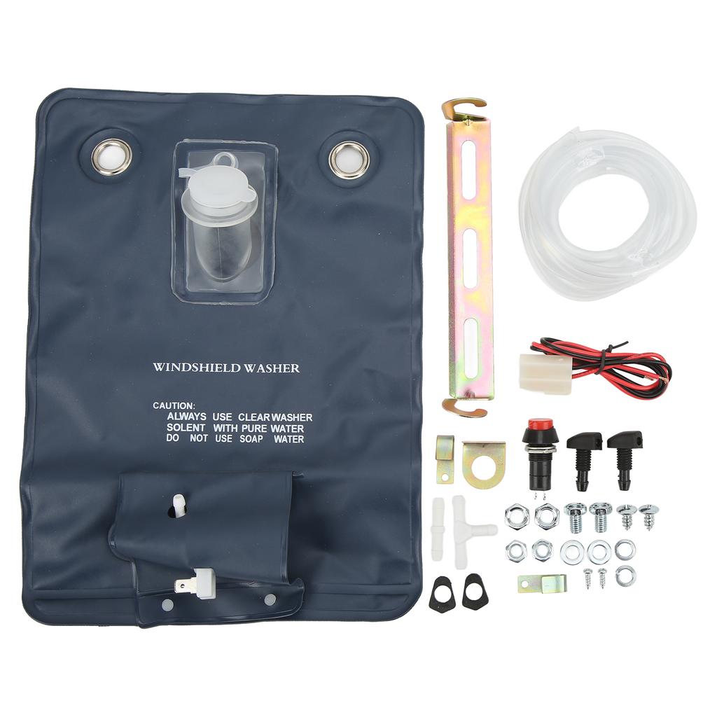 Windshield Washer Kit Easy Replaceable Convenient Practical Washer Bag Kit Cleaning Tools with Pump