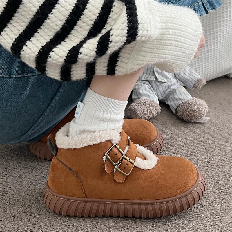 Women's Shoes Short Boots Plush Insulation Snow Boots New Winter 2024 Thick Soled Anti Slip Cotton Shoes Ankle Boots for Women