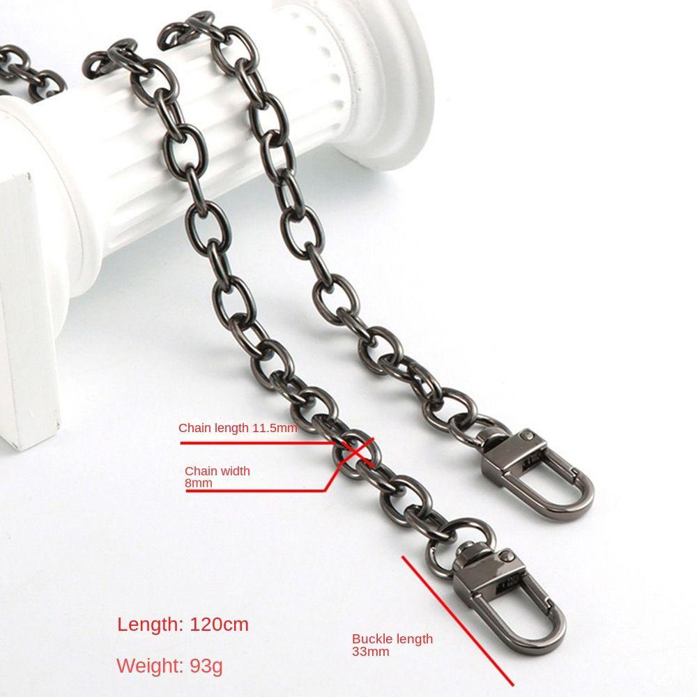 DIY Bag Accessories Gold Silver Black Metal Bag Chains Adjustable Luxury Crossbody Chain Single Shoulder Strap