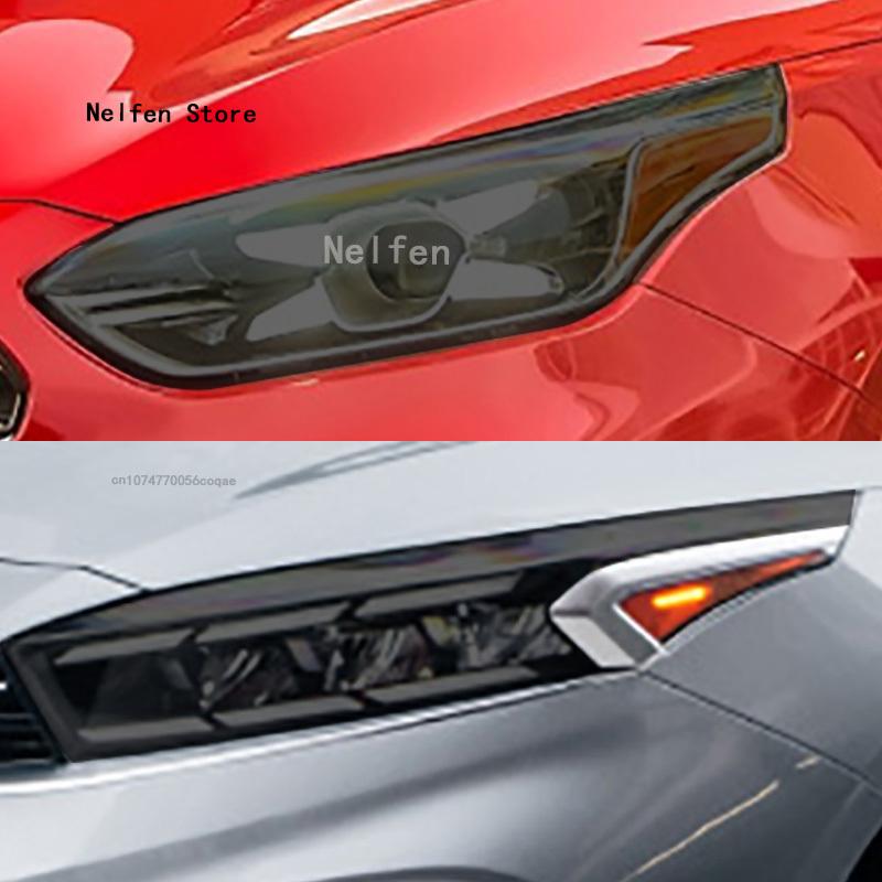 For KIA Forte - Accessories Car Headlight Tint Black Protective Film Transparent TPU Sticker