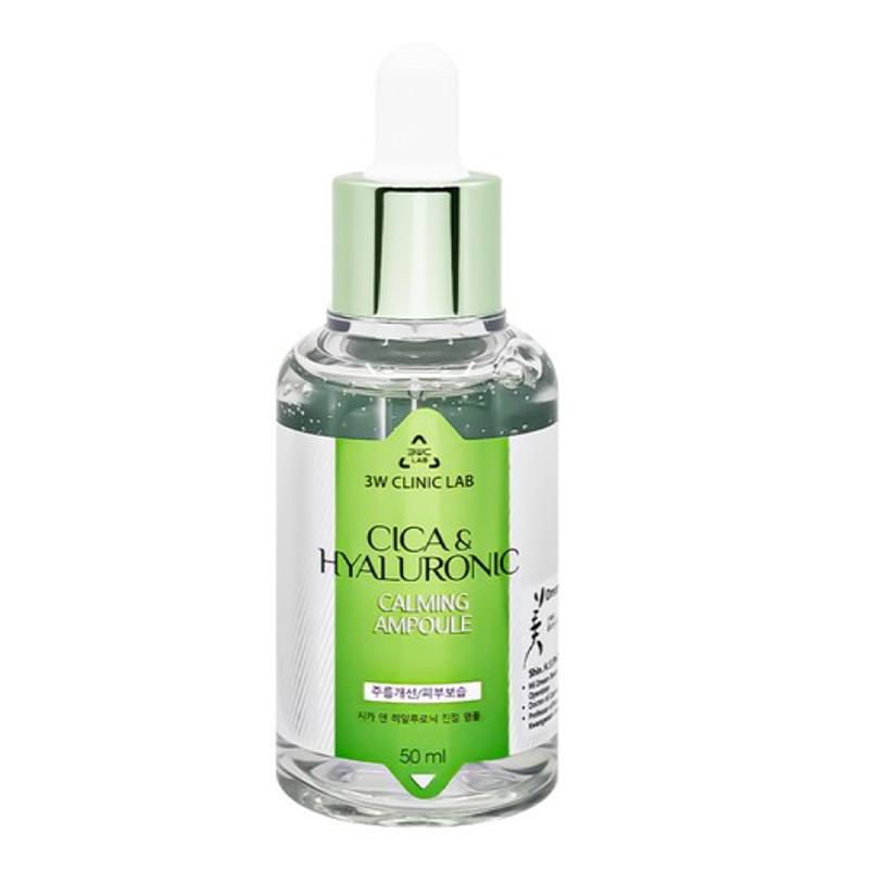 3W Clinic Lab Cica & Hyaluronic Calming Ampoule – 50ml
