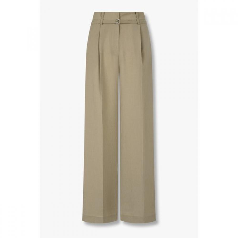 Vov Belted One Tuck Wide Pants 7156230006 Khaki/S