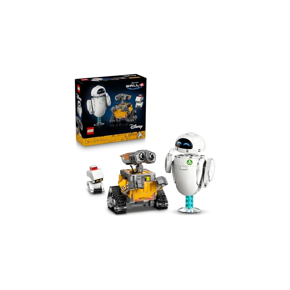 LEGO Disney Pixar Wall-E and Eve Building Blocks Toy Set 43279 for Kids and Adults
