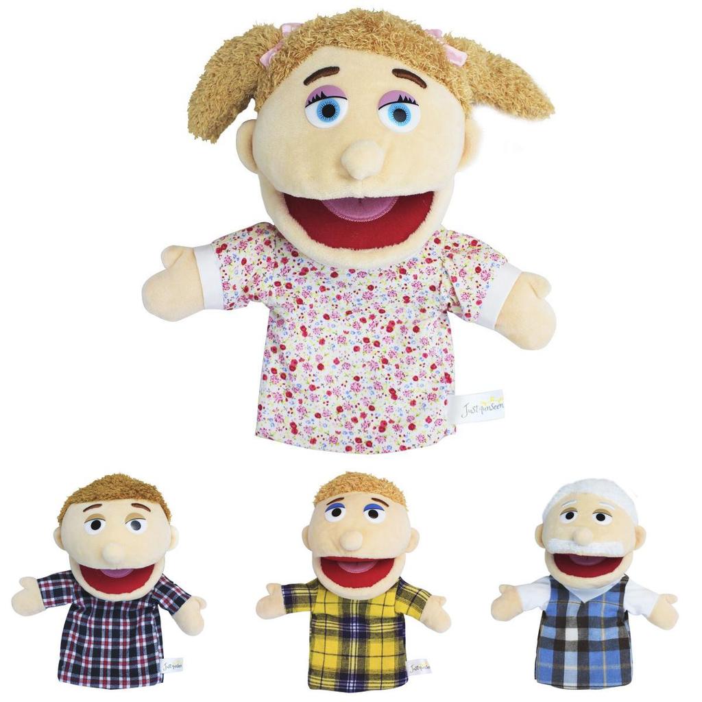 Creative Open Mouth Full Family Hand Puppet Plush Doll Toy For Roleplaying And Storytelling