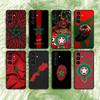 Morocco Flag Phone Case For Samsung Galaxy S21 22 23 24 S25 Ultra PlusS20 FE S10 Plus  Cover Funda